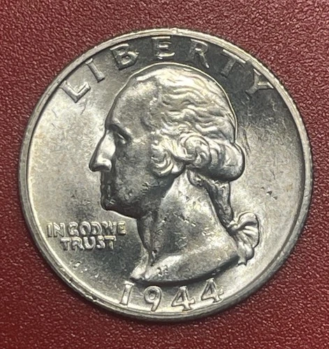 1944 S Washington Silver Quarter, Uncirculated, As Shown.
