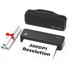 300DPI Portable Printer Wireless for Travel, Inkless Small Bluetooth Printers...