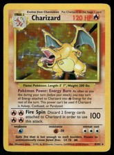 Charizard 4/102 Holo Rare Base Set Unlimited Pokemon Moderately Played