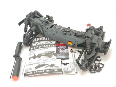NEW: ARRMA VORTEKS 1/10 2WD STADIUM TRUCK ROLLER SLIDER CHASSIS W/ Servo: ORANGE