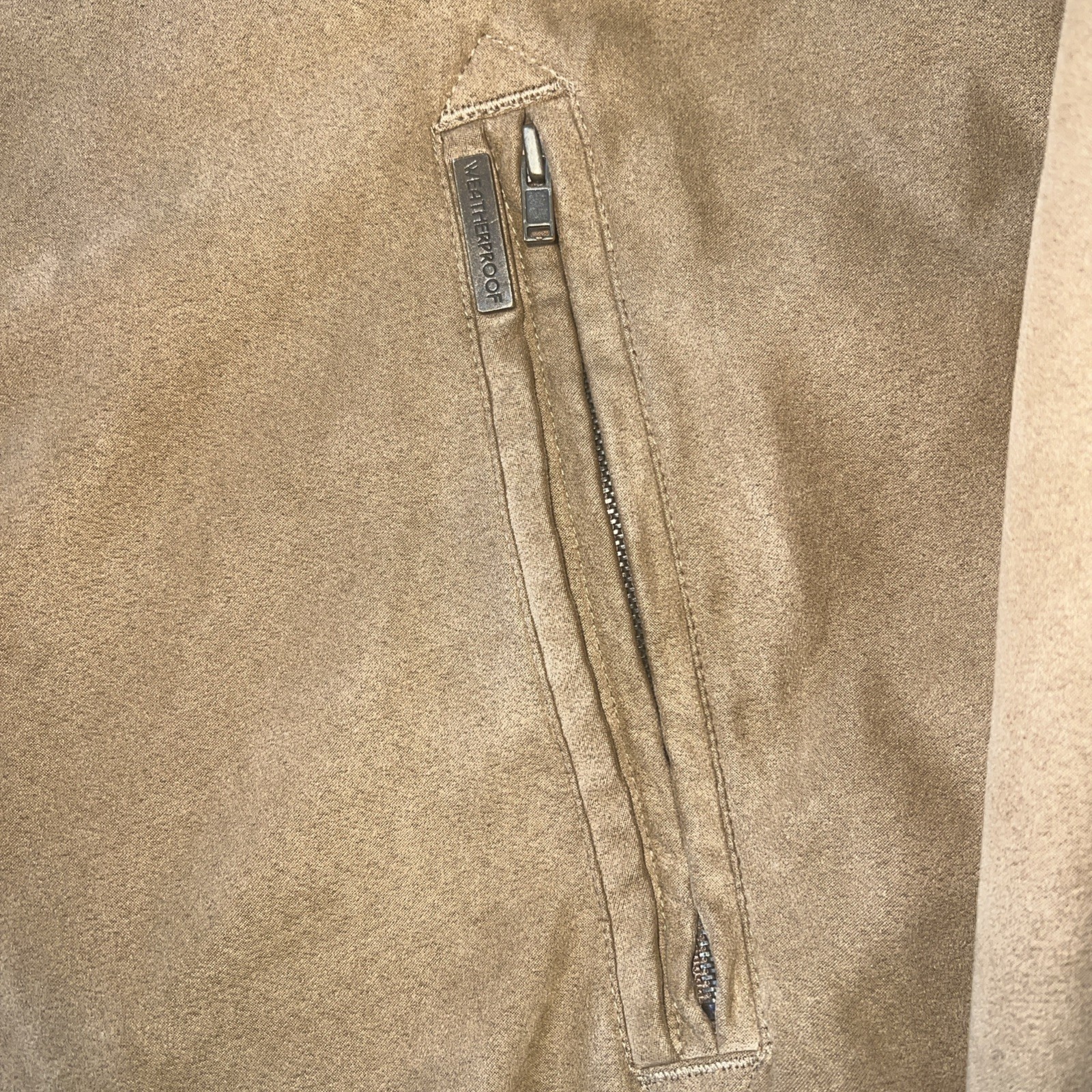 Weatherproof  Suede Jacket Medium Camel Brown Fas… - image 8