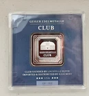 1 oz Geiger Edelmetalle Club .999 Silver Bar Serial #261/1600