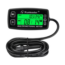 Digital Tach/Hour Meter Engine Temperature Gauge Alert RPM Temp for Lawn Snowmob