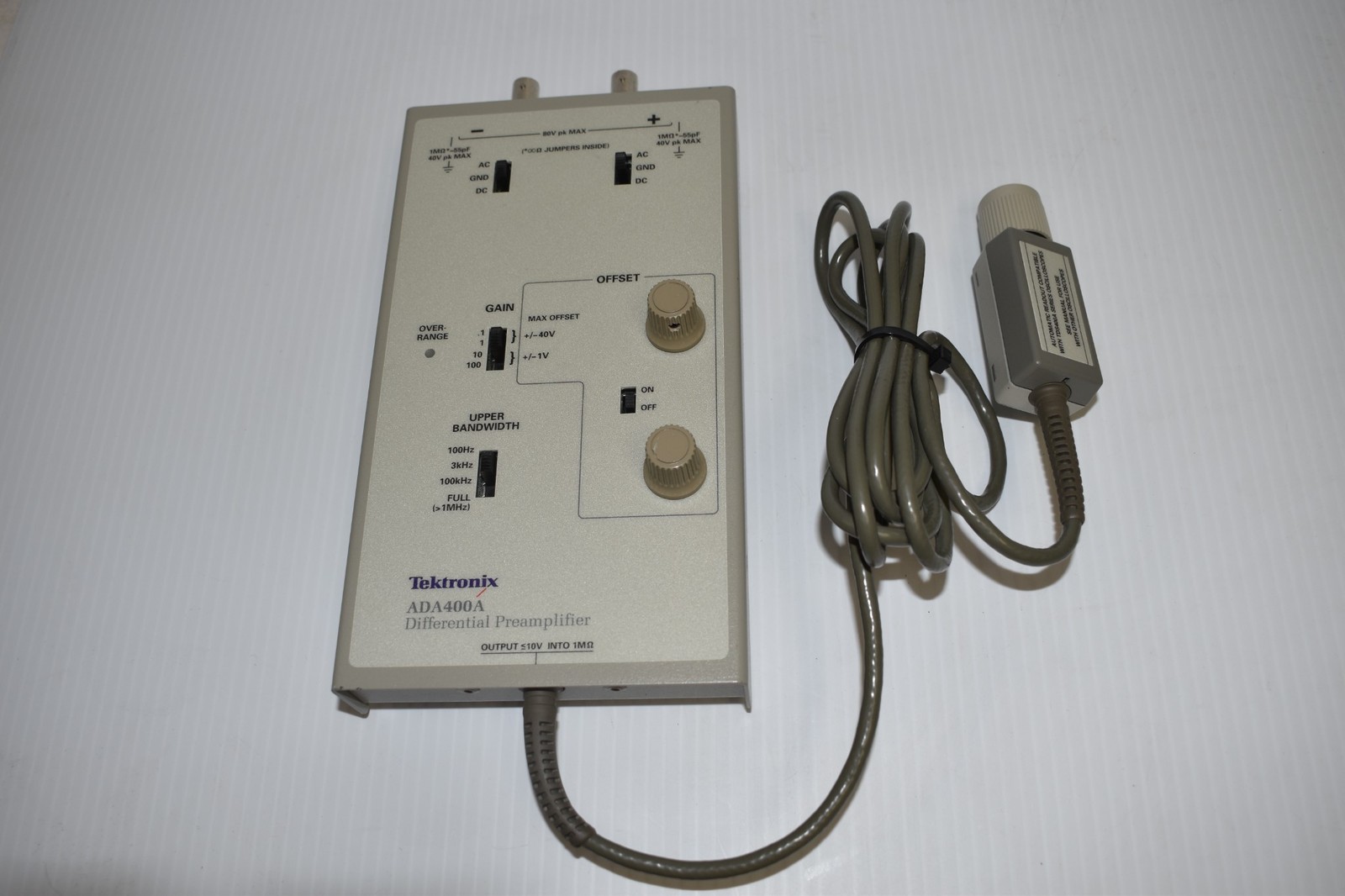TEKTRONIX ADA 400A ADA400A Differential Preamplifier (AQX99)