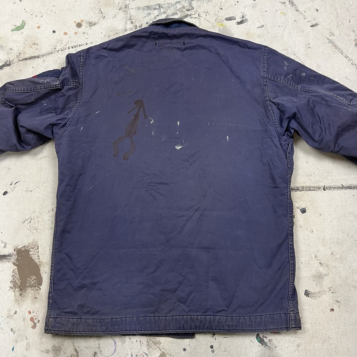 Vintage 60s US Navy N4 Blue Utility Deck Jacket Mens 40L Military 