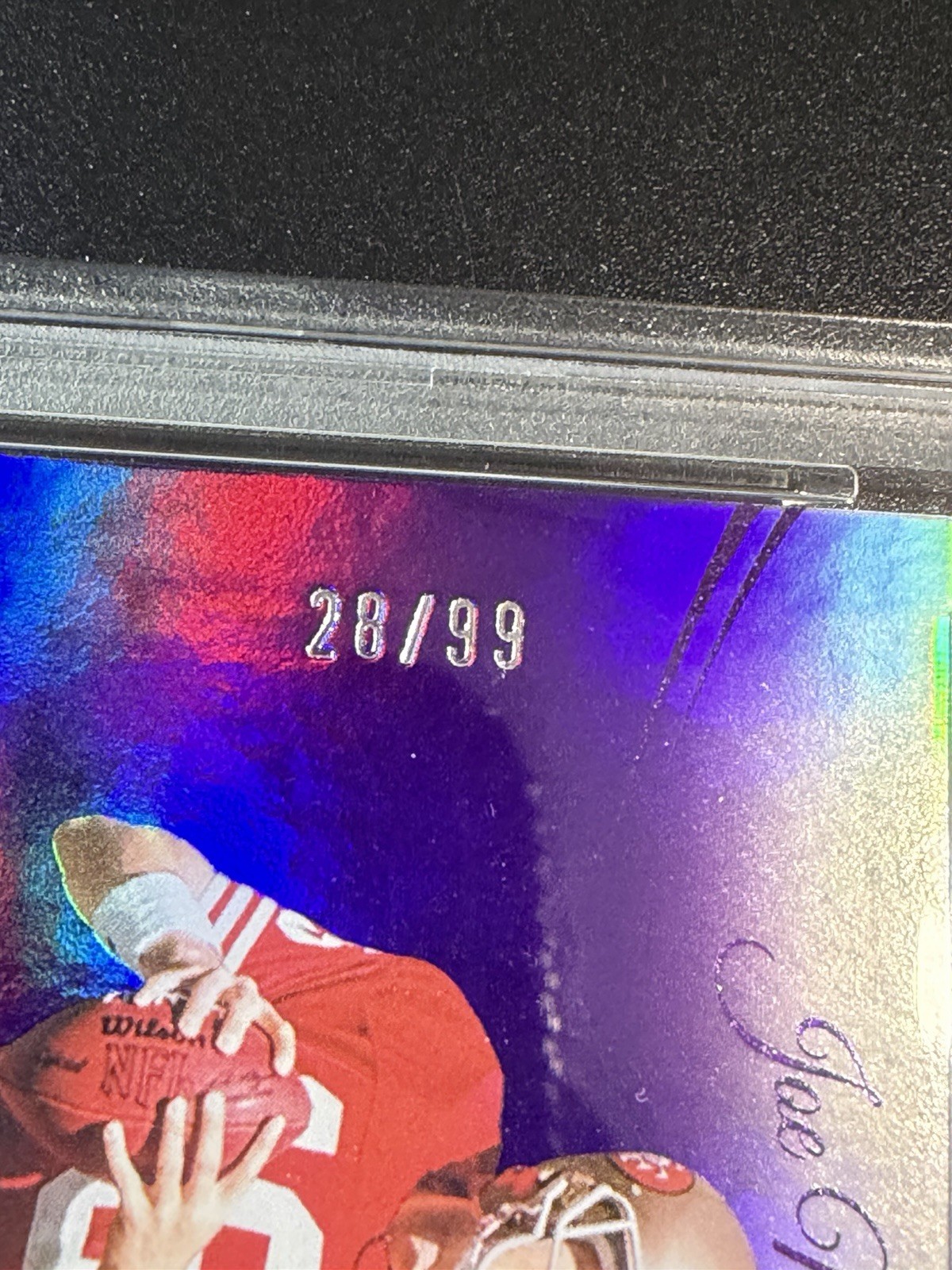 Joe Montana **PREMIUM PURPLE PRESTIGE** PSA9 MINT GRADE! /99 RARE POP 1 🔥 view 3