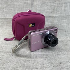 Sony Cyber-shot DSC-W120 Pink 7.2MP Compact Digital Camera W/Case Zoom Zeiss