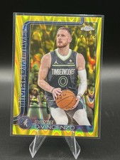 2025-26 Topps Chrome /275 YELLOW REFRACTOR SP Donte DiVincenzo Wolves