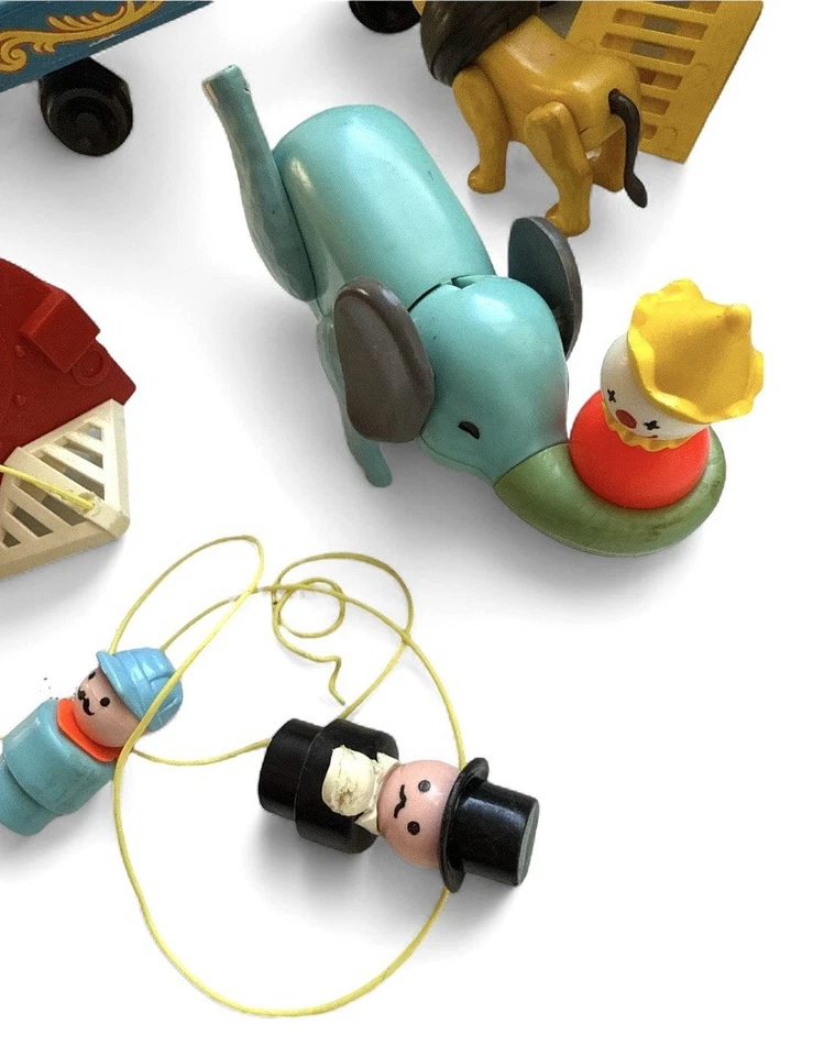Vintage Fisher Price Play Family Circus Train #991 Conjunto Completo Na Caixa - Imagem 2 de 4