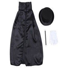 5 PCS Magician Dress up for Kids Halloween Party Cosplay Clothes