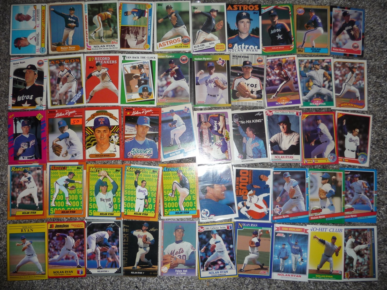 Nolan Ryan Baseball Card Lot! 97 Different! 1979-2024! Rangers! Astros!