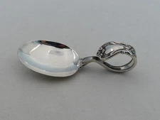 Estate Sterling Silver Curved Handle Baby Spoon KT-18