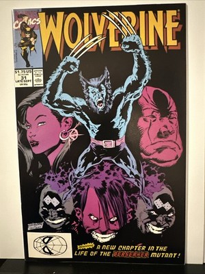 Wolverine #31 (1990) Regular Edition!  1st Appearance General Coy & Dr. Malheur!
