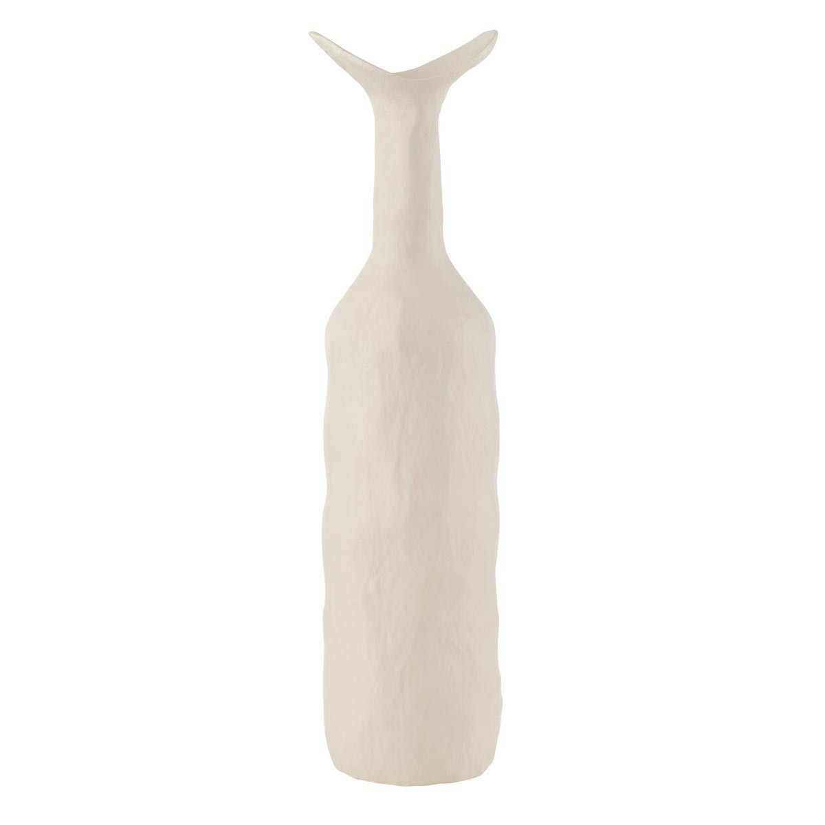 Vase déco en métal Agra 50cm blanc idéal sur un buffet de salon