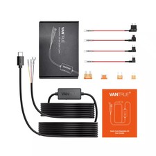 Vantrue - Hardwire Kit for N4 Pro/N5 Dash Cams, Parking Mode Cable - Black