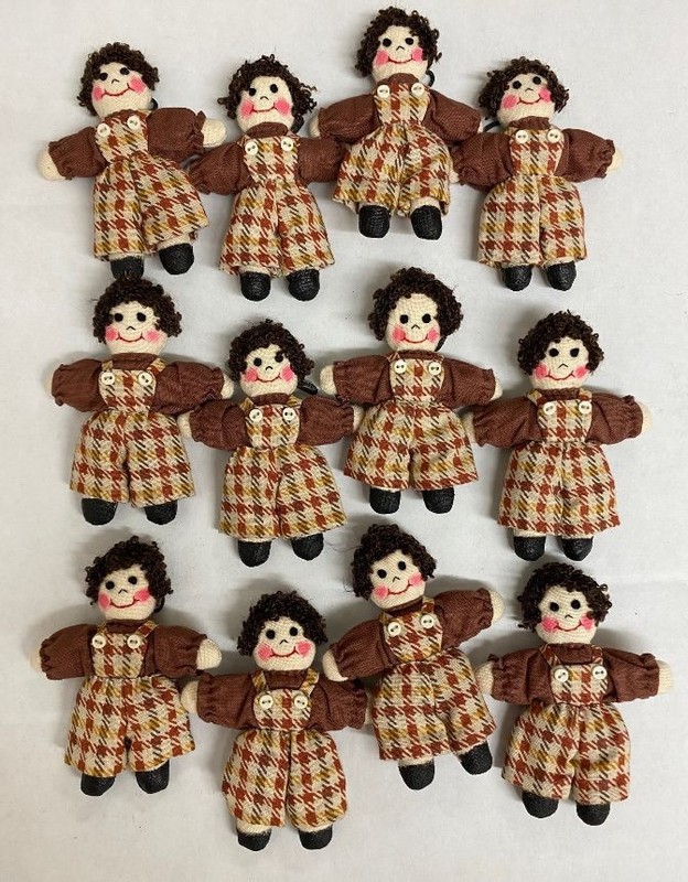 12X LOT World of Miniature Bears  By Theresa Yang Rag Doll Lot 3.25" #5900-BR