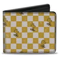 Bi-Fold Wallet Peanuts Woodstock Pose Checker Yellow/White (Us Import)