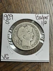 1909 S Barber Silver Half Dollar VG Very Good U.S. 50c Type Coin (Raw18753)