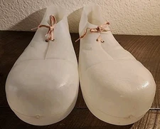 Vtg. 1978 RUBIES Clear W Multicolor Strings Clown Shoes #741 For Costume 15.5"