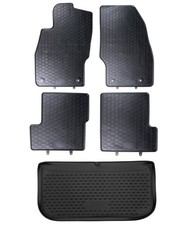 Gummi Fußmatten Kofferraumwanne Set für Opel Adam 2013-2019 Gummimatten