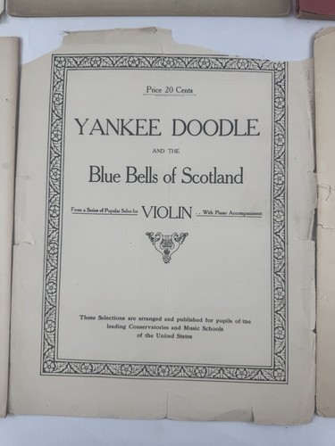 Antike Violine Noten Konvolut - Stille Nacht, O Sole Mio, Yankee Doodle 1920er - Bild 7 von 8