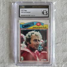 1977 Topps Pop 1 Jan Stenerud CSG 9.5 MINT+ Kansas City Chiefs HOF CGC RARE