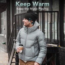 Bluetooth Beanie, Wireless Beanie Headphones, Stylish Sleek Shape Bluetooth Hat,