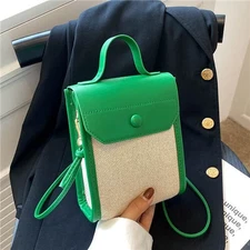 Business Style Fashion Vertical Design Women Handbag - Green