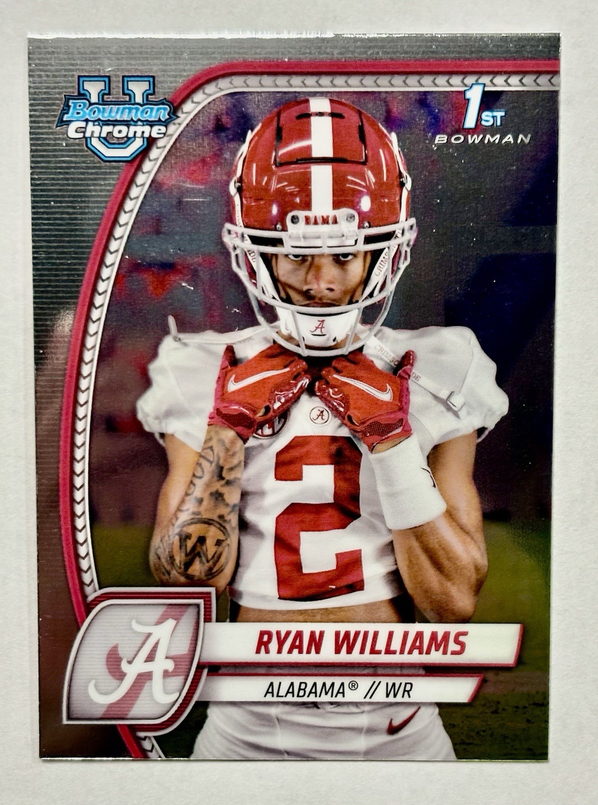 2024 Bowman U Chrome RYAN WILLIAMS #53 1st Bowman RC Alabama Crimson Tide
