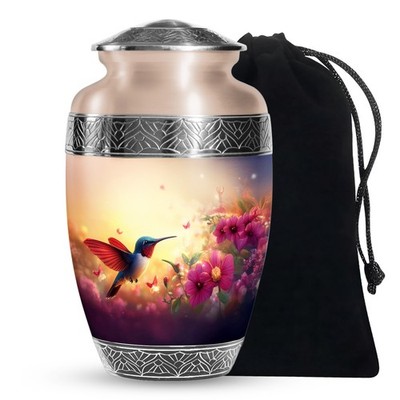 Baby Humming Bird Urns for Human Ashes Adult Father, Handmade Urn (10 Inch)
