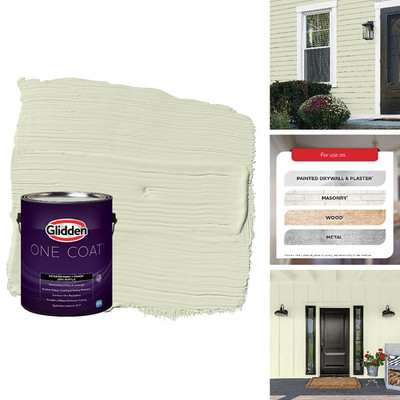 Glidden Exterior Paint Premiumr Sage/Slow Dance One Coat Flat 1-Gallon