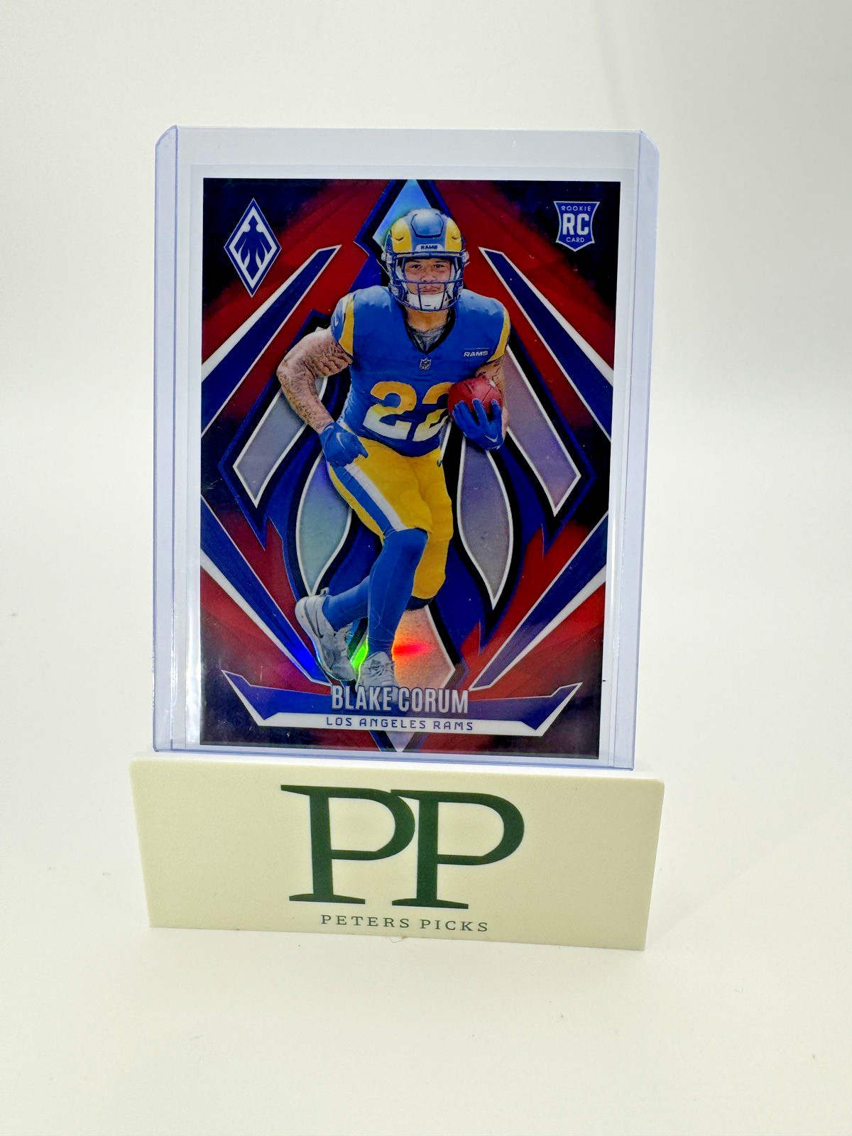 2024 Panini Phoenix BLAKE CORUM RC #158 Red /299 LA Rams NFL Rookie
