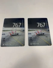Delta Airline-Pilot Trading Card #76. Breast Cancer Awareness. Set of 2!