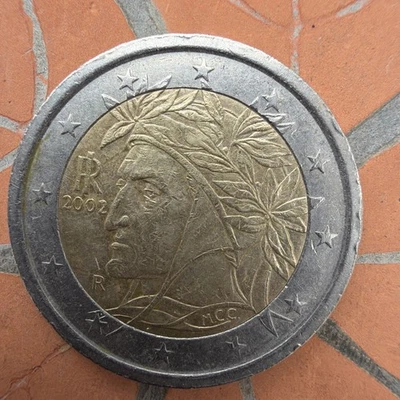 2-Euro-Münze Italien  2002 Kursmünze Sammelmünze Selten Umlaufmünze Coin - Bild 1 von 3