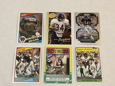 #ad #ad Lot of 6 Topps Walter Payton Football Cards $15.99