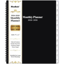 2026-2030 Monthly Planner/Calendar - Jan 2026 - Dec 2030, 5 Year Monthly Plan...