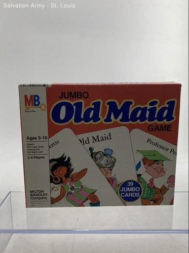 Vintage Milton Bradley Jumbo Old Maid Card Multiplayer Board Game Ages 5-10
