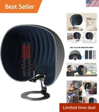 Versatile 360° Microphone Isolation Shield - Compatible with Blue Yeti & More