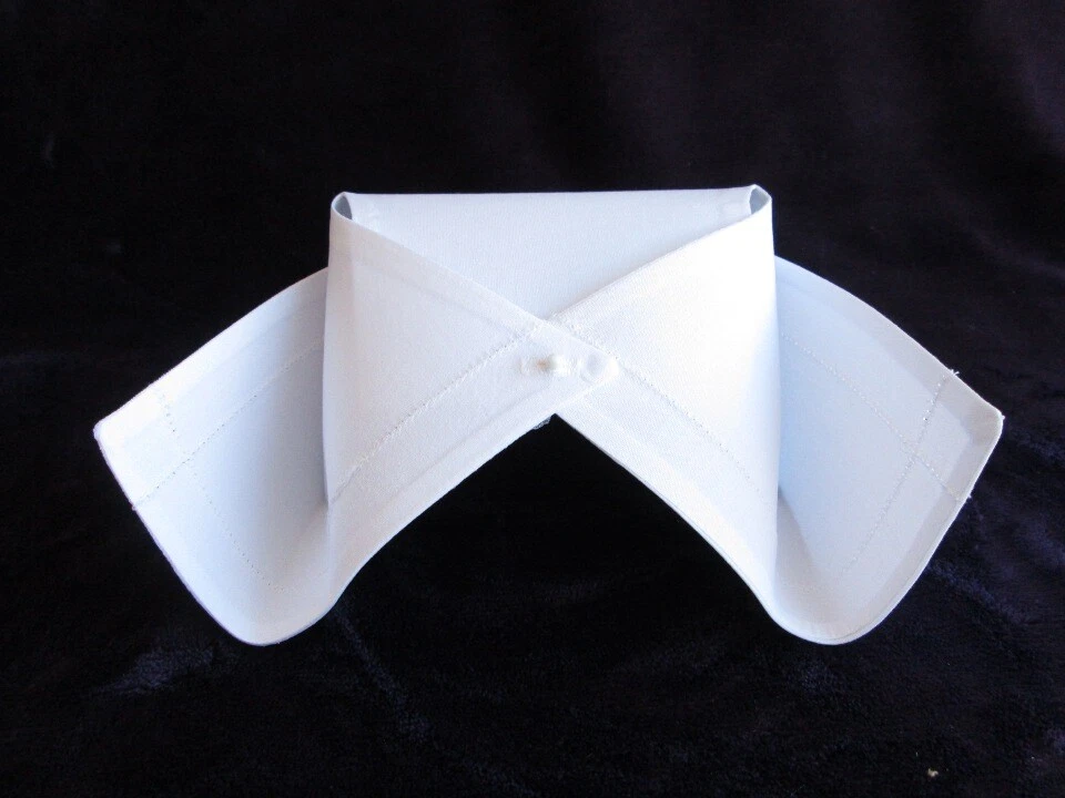 AUTHENTIC NURSE CAP OLD FASHION VINTAGE WHITE COTTON COSTUME HAT W/ HEMSTITCHING - Image 3 of 4