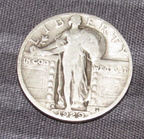 Fine Silver SLQ 1929 s San Francisco Mint Standing Liberty Quarter S Mint Mark