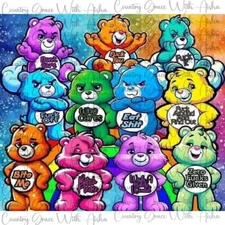 20oz Skinny Tumbler Wrap Bears Funny Sublimation Transfer Ready To Press