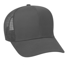 NEW DARK GRAY HAT 6 PANEL MESH MID PROFILE TRUCKER SNAPBACK STRUCTURED 30287