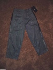 NWT Boys Sz 4 Nike Athletic Track Sweat Poly Pants Slate Base Slate Sheen R 30