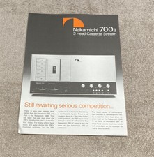 NAKAMICHI 700II 3 HEAD CASSETTE SYSTEM INFORM...