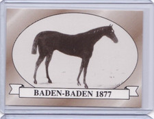1991 HORSE RACE STAR CARDS KENTUCKY DERBY IDBLUE #3 BADEN-BADEN 1877