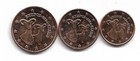 CHYPRE . LOT DE 3 PIECES NEUVES . 1,2,5 CENTIMES D'EURO . 2024 .
