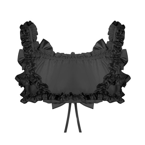 Set Reggiseno Uomo Sissy Frilly Arruffato Senza Ferretto Bralette con Mutandine Set Lingerie - Foto 4 di 48