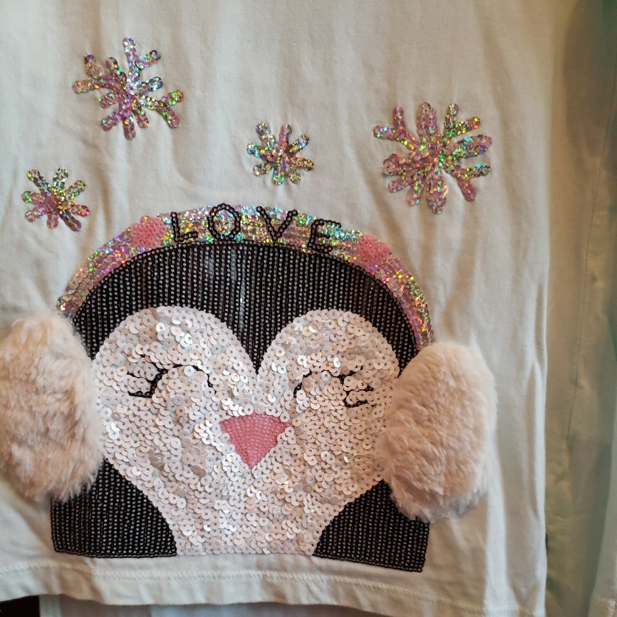 Isaac Mazrahi Girls L/S Shirt L 6X Sequined Penguin | eBay