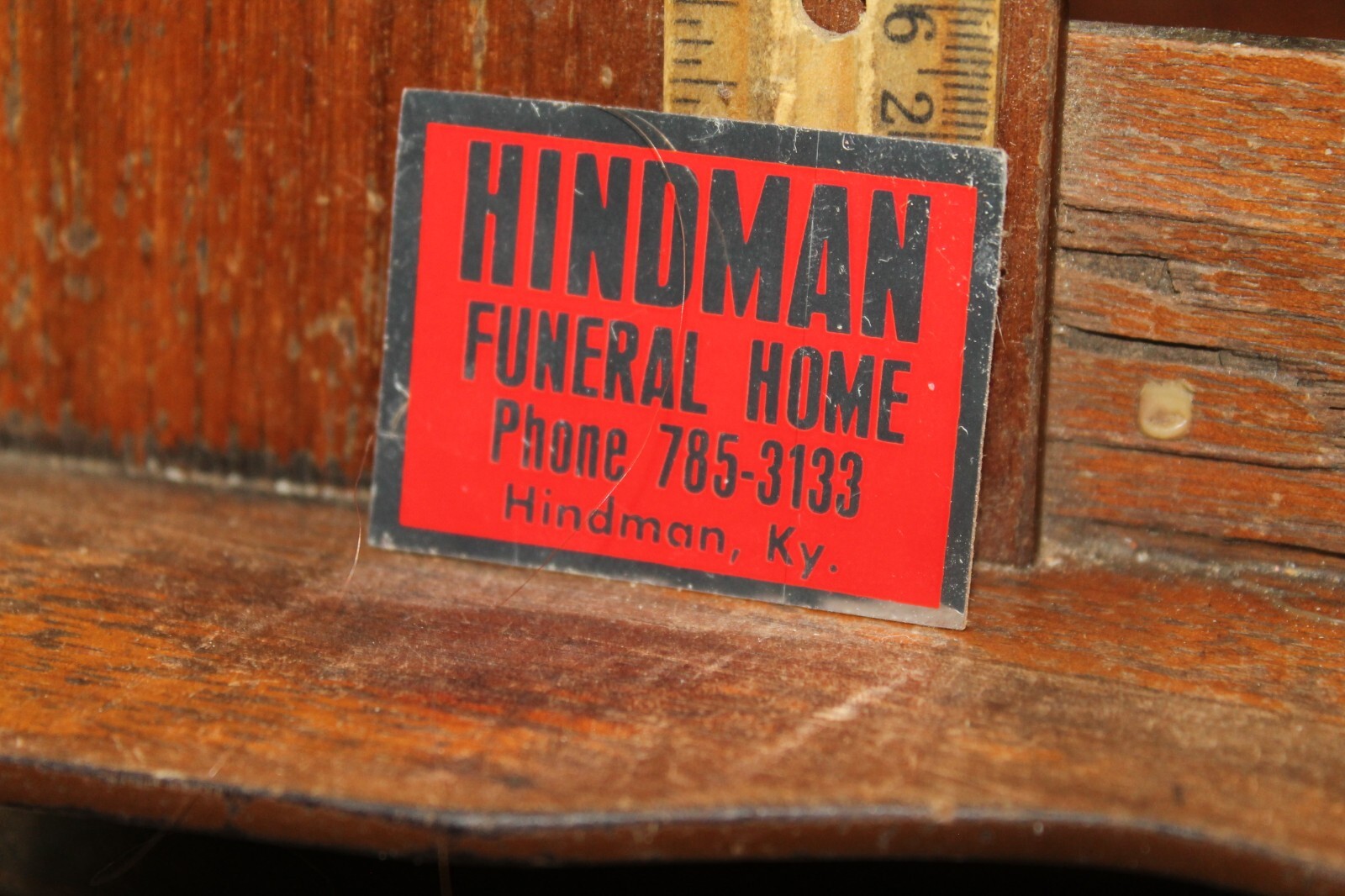 Vintage Coal Mining Sticker Decal Hindman Funeral Home Hindman Kentucky