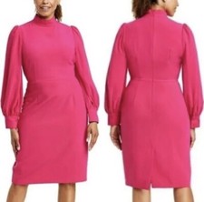 Sergio Hudson x Target SIZE 4X Women's Balloon Sleeve Midi Dress Pink Plus Size